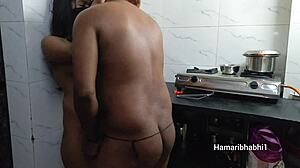 Saali Cooks While Jiju Fucks Her Standing in Kitchen!