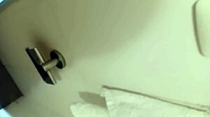 petite latina wife pees with husband in bathroom while clothed in lover's huge cock fetish