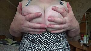 watch those big gorgeous natural tits swing wild in close-up glory