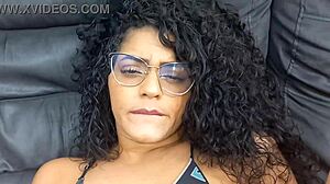 sultry latina babysitter in lingerie flashes huge natural tits and fat brazilian ass teasing