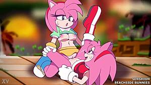 beachside amy rose bunnies grind wet pussies intriguingly