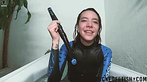 Skinny Spandex Bikini Tease Underwater Pool Seduction