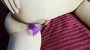 cuñada gets wet and hairy during tv creampie fuck