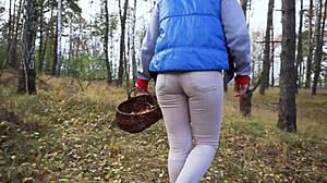 sexy milf struts tight jeans through forest teasing huge ass fetish