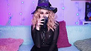 sexy college teen witch rides huge dildo anal solo hairy orgasm tattooed