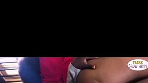 horny ebony big ass fucked over food now!