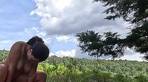 real risky outdoor sex with cute college girl