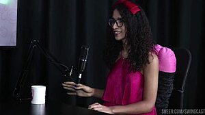 Glamour transsexual Tifany Rocha swings spaghetti-style in sexy lingerie BDSM tease compilation