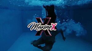 Squirting Maxine X's Pussy and Ass Rammed Hard by Bishop Delonte's Monster Black Cock