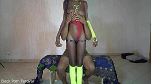 my bitch's dark skin body skinny tits small waist make her an incredible baddie tease