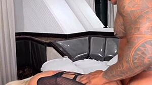 took my busty secretary to motel for bbc threesome pounding
