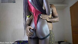 my bitch's dark skin body skinny tits small waist make her an incredible baddie tease