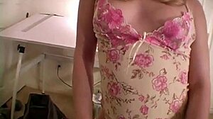 Sweet Blonde Slut Gives Closeup Handjob And Tit Lick