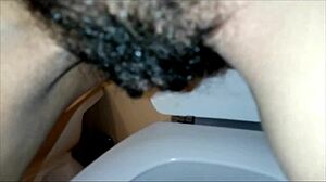 petite latina wife pees with husband in bathroom while clothed in lover's huge cock fetish