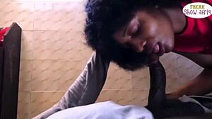 horny ebony big ass fucked over food now!