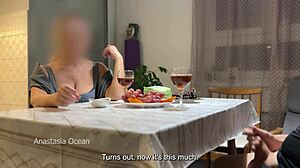 honey, i'm jerking off right under the table while you chat with stepmom...