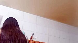 colombian latina aunt's giant cameltoe drips wet in leggings for stepson fantasy