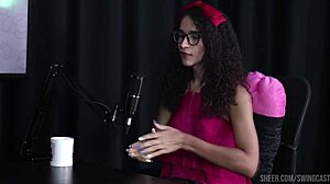 Glamour transsexual Tifany Rocha swings spaghetti-style in sexy lingerie BDSM tease compilation