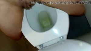 petite latina wife pees with husband in bathroom while clothed in lover's huge cock fetish