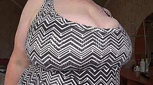 watch those big gorgeous natural tits swing wild in close-up glory
