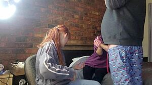 uhh two shy petite girls jerk my huge cock double
