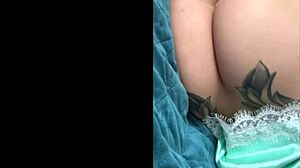 WOW! Sexy Tattooed MILF with Big Tits Plays at Office!