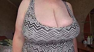 watch those big gorgeous natural tits swing wild in close-up glory