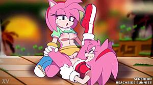 beachside amy rose bunnies grind wet pussies intriguingly
