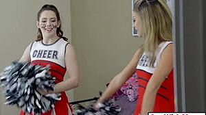 Slutty Cheerleader STEPSIS FUCKS Stepbro Before Bestie
