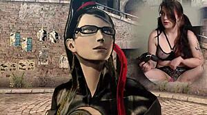 LOVESNE SEXY BIMBO CUMS GAMING BAYONETTA WITH VIBRATOR EPISODE 4!