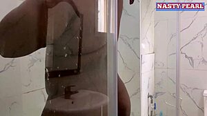 husband's friend ambushes ebony housewife in shower for creampie banging wet pussy
