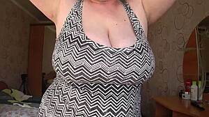 watch those big gorgeous natural tits swing wild in close-up glory