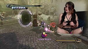 LOVESNE SEXY BIMBO CUMS GAMING BAYONETTA WITH VIBRATOR EPISODE 4!