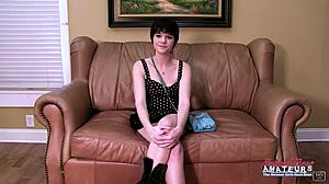 short haired cutie cora enjoys rimming ass and blowing juicy dick