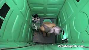porta gloryhole blonde woman need cum in mouth