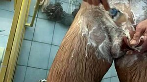 Genital Shaving In The Shower