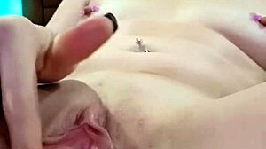 dirty talking wife cums twice with huge squirt while video sexing