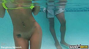 Underwater Love Featuring An Asian Performer Swimming In Water