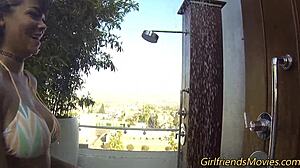 busty teen fingers herself in hot pov