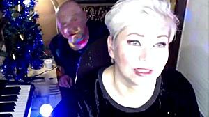 mature married webcam couple entertains young 18+ people on their own balcony
