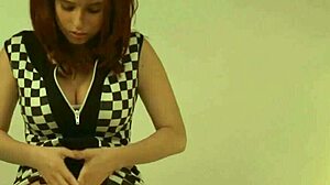Taking my skirt off before sensual solo girl masturbation time