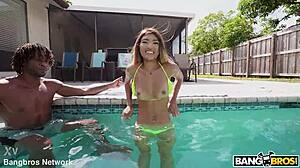 Underwater Love Featuring An Asian Performer Swimming In Water