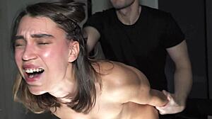 her body shook hard during deep doggystyle pounding
