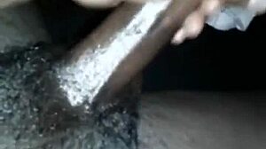 big black dick pounds hard during homemade session with moaning lover
