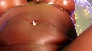 Lola Black Displays Creamy Big Ebony Boobs