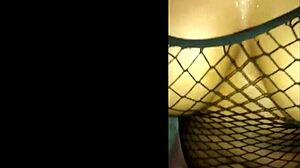 Elvie Shows Slutty Fishnet Phone Fun Part 5