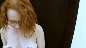 kinky ginger luna swallows every drop after rough pounding