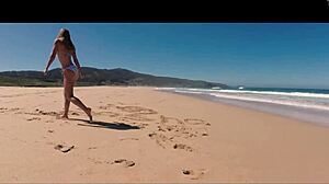 Travel Show Ass Driver - Ferrol Sasha Ikeyeva In A Bikini On Beautiful Spanish Doninos Beach