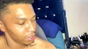 ebony milf gives deepthroat blowjob to bbc