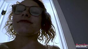 kinky ginger luna swallows every drop after rough pounding